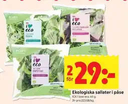 ICA Kvantum Ica i love eco sallater erbjuda