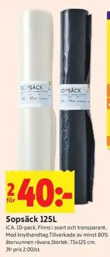 ICA Kvantum Ica sopsack erbjuda