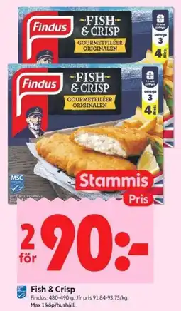ICA Kvantum Findus Fish & Crisp erbjuda