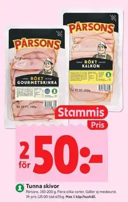 ICA Kvantum Pärsons rökt skivor erbjuda