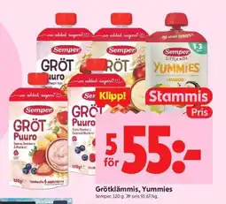 ICA Kvantum Semper Grötklämmis, Yummies erbjuda
