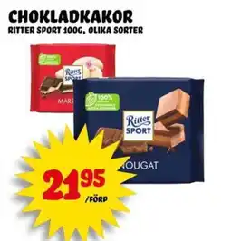 Nelins Ritter Sport chokladkakor erbjuda