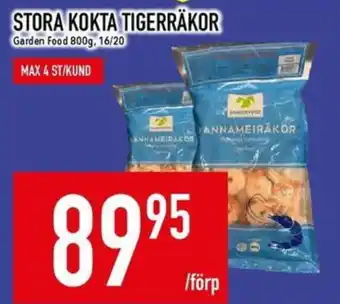 Garden Food stora kokta tigerräkor