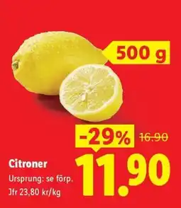 Lidl Citroner erbjuda