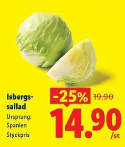 Lidl Isbergs-sallad erbjuda