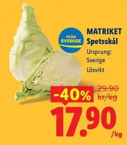 Lidl Matriket spetsskål erbjuda