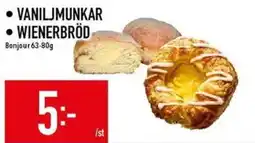 Matdax Bonjour vaniljmunkar wienerbröd erbjuda