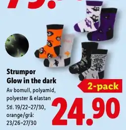 Lidl Strumpor Glow in the dark erbjuda