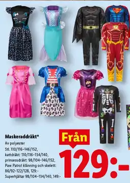 Lidl Maskeraddräkt erbjuda