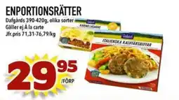 Din Mat Dafgårds enportionsrätter erbjuda