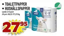 Matdax Lambi toalettpapper erbjuda
