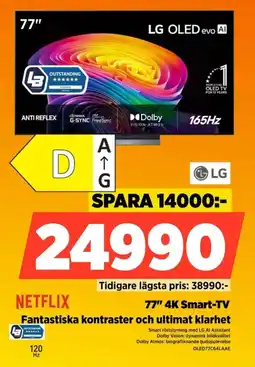 Power LG 77" 4K Smart-TV erbjuda