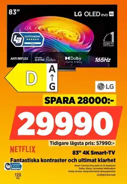 Power LG 83" 4K Smart-TV erbjuda