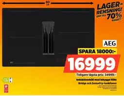 Power Aeg induktionshäll med inbyggd fläkt bridge och sensefry-funktioner erbjuda