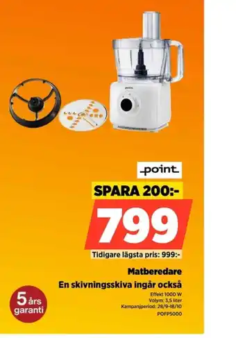 Power Point matberedare erbjuda
