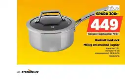 Power hâws kastrull med lock erbjuda