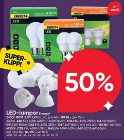 DollarStore Energy+ LED-lampor erbjuda