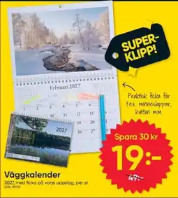 DollarStore Väggkalender erbjuda
