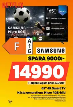 Power Samsung 65" 4K Smart TV erbjuda