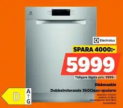 Power Electrolux Diskmaskin Dubbelroterande 360Clean-spolar erbjuda