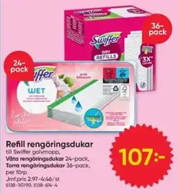 DollarStore Swiffer refill rengöringsdukar erbjuda