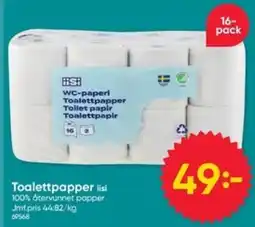 DollarStore Iisi toalettppaper erbjuda