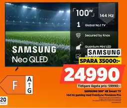 Power Samsung 100" 4k smart tv erbjuda