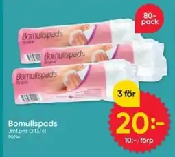 DollarStore Bomullspads erbjuda