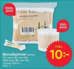 DollarStore Bomullspinnar Bambu erbjuda