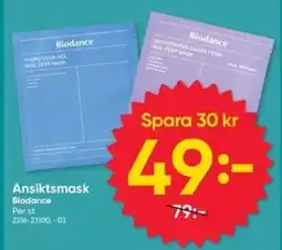 DollarStore Biodance ansiktsmask erbjuda