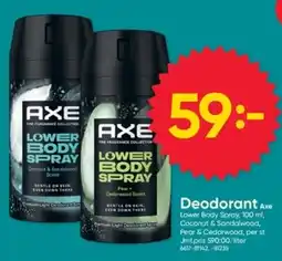 DollarStore Axe lower body spray erbjuda