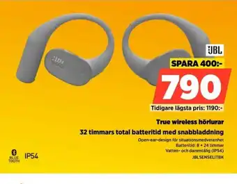 Power Jbl true wireless hörlurar erbjuda