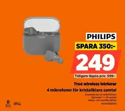 Power Philips true wireless hörlurar erbjuda