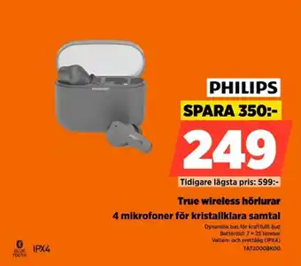 Power Philips true wireless hörlurar erbjuda