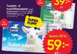 DollarStore Lambi soft toilet paper erbjuda