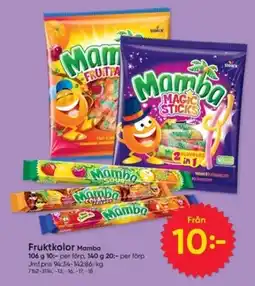 DollarStore Mamba Fruktkolor erbjuda