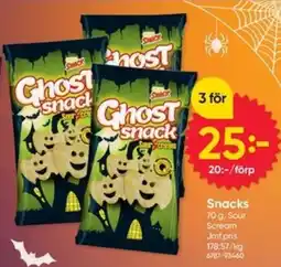 DollarStore Ghost snack Sour Scream erbjuda