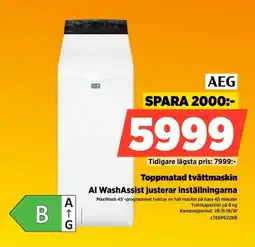 Power AEG toppmatad tvättmaskin erbjuda
