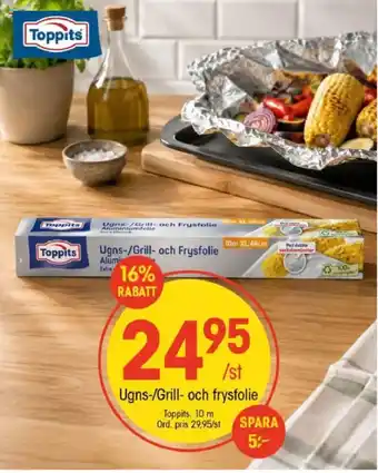 Toppits ugns-/grill- och frysfolie