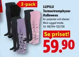 Lidl Lupilu Termostrumpbyxor Halloween erbjuda