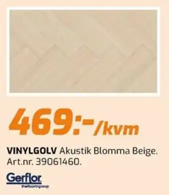 Gerflor Vinylgolv Akustik Blomma Beige