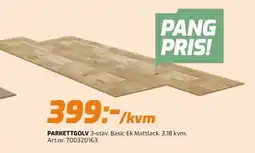 Bolist Parkettgolv 3-stav. Basic Ek Mattlack erbjuda