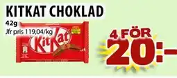 Matvärlden Tensta KITKAT CHOKLAD erbjuda