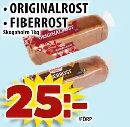 Matvärlden Tensta ORIGINALROST • FIBERROST erbjuda