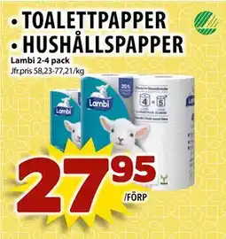 Matvärlden Tensta TOALETTPAPPER • HUSHÅLLSPAPPER erbjuda