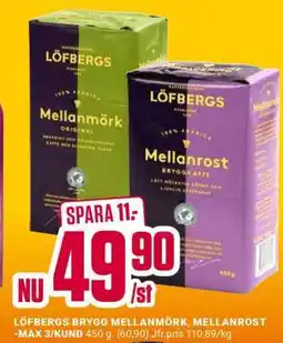 ÖoB LÖFBERGS BRYGG MELLANMÖRK, MELLANROST erbjuda