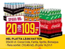 ÖoB Hel platta läsk/vatten erbjuda