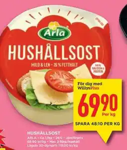 Willys Hushållsost erbjuda