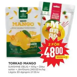 Willys Torkad mango erbjuda