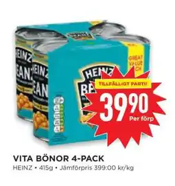 Willys Vita Bönor 4-Pack erbjuda